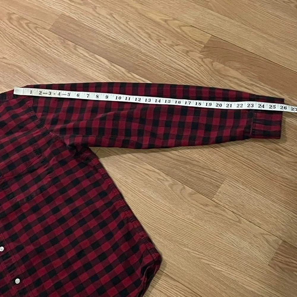 J.Crew Men’s XL Slim Long Sleeve Button Down Shirt Buffalo Red Black Plaid